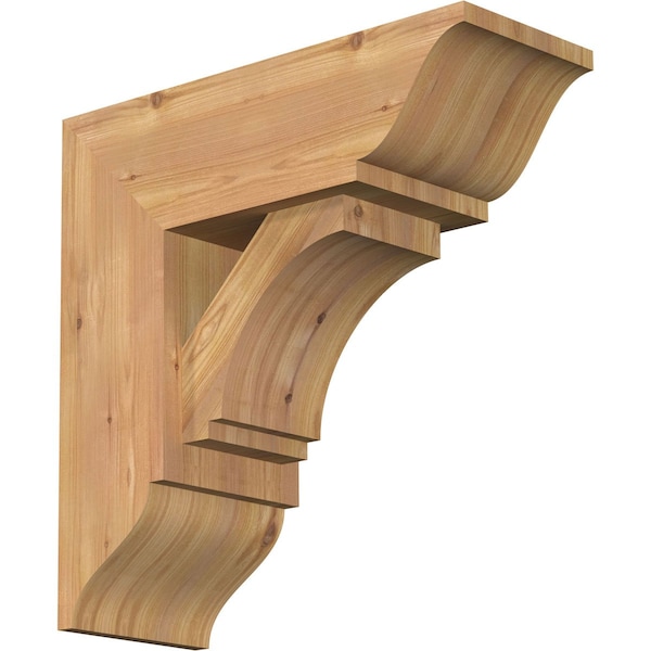 Ekena Millwork Imperial Traditional Smooth Bracket w/ Offset Brace, Western Red Cedar, 7 1/2"W x 20"D x 20"H BKT0806X20X20IMP01SWR - main